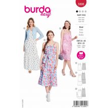 Patron Burda N° 5806 robe T 34 à 48 - Burda - Mondial Tissus