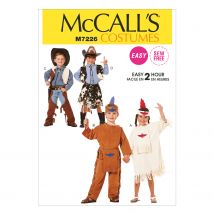 Patron McCall's 7226 Patron de costumes de Western et d'Amérindiens pour enfant 2 ans - McCall's - Mondial Tissus