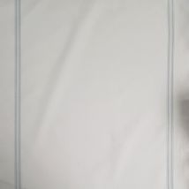 Toile torchon 100% coton écrue rayée grise - Mondial Tissus