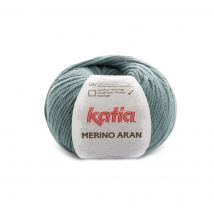 Pelote de fil à tricoter Merino Aran bleu gris - Katia
