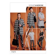 Patron Vogue 9275Y ensemble femme veste zippée tunique pantalon et legging du 32 au 42 - Vogue - Mondial Tissus