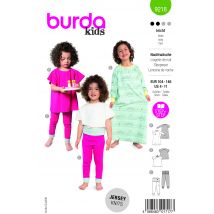 Patron burda n° 9218 lingerie de nuit 4-11 ans - Burda - Mondial Tissus