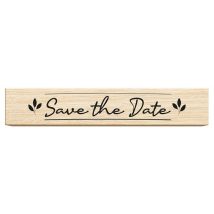 Tampons en bois rectangle inscription "Save the date" - Bernette - Mondial Tissus