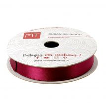 Bobine ruban satin lie de vin 9 mm - MT - Mondial Tissus
