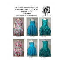 Patron LGM128 Robe de style 1920-1929 pour femme du 34 au 62 - Laughing Moon - Mondial Tissus