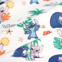 Tissu cretonne Lilo & Stitch palme - MT - Mondial Tissus