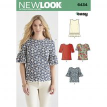 Patron New Look 6434 - t-shirt femme - Newlook - Mondial Tissus