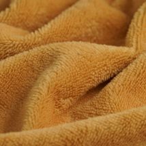 Tissu éponge bambou douce jaune ocre - Mondial Tissus