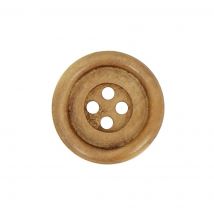 Bouton bois foncé 20mm 4 trous (5 pièces) - MT - Mondial Tissus