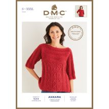 Modèle pull manches courtes femme DMC Ankara - DMC - Mondial Tissus