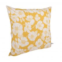 Housse de coussin jaune hibiscus - MT - Mondial Tissus