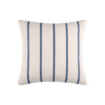 Coussin coton beige rayé marine 50 x 50 cm - STOF - Mondial Tissus