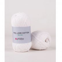 Pelote de fil à tricoter Love Coton blanc - Phildar - Phildar - Mondial Tissus