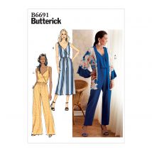Patron Butterick 6691E5 Gilet et combinaison pantalon femmes de 42 à 50 - Butterick - Mondial Tissus