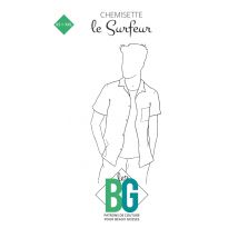 Patron Homme chemisette le surfeur du xs au xxl - LES BG - BG - Mondial Tissus
