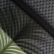 Tissu crêpe plumetis polyester recyclé noir - Mondial Tissus