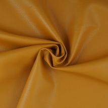 Tissu simili cuir ocre - Mondial Tissus