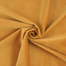 Tissu velours Decker jaune moutarde - Mondial Tissus