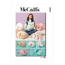 Patron McCall's 8301OS - Animaux en peluche. - McCall's - Mondial Tissus