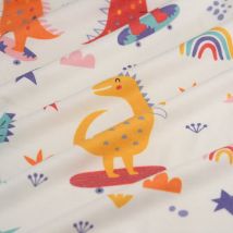 Tissu jersey polyester dino skate XL multicolore - MT - Mondial Tissus