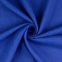Lin uni bleu roi - Mondial Tissus