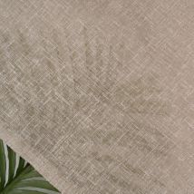 Tissu voilage aspect lin marron bas plombé grande largeur - Linder - Mondial Tissus