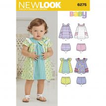 Patron New Look 6275 - robe et culotte bébé - Newlook - Mondial Tissus