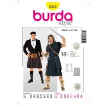 Patron Burda 2515 - déguisement homme écossais /Highlander - Burda - Mondial Tissus