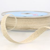 Ruban sergé lin 11mm naturel - Mondial Tissus