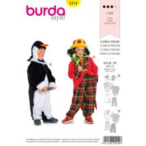 Patron Burda 2414 - déguisement enfant clown & pingouin - Burda - Mondial Tissus