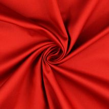 Tissu sergé coton uni rouge