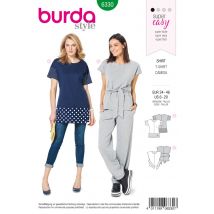 Patron burda 6330 - blouse pour femmes de 36 à 48 - Burda - Mondial Tissus