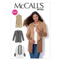 Patron McCall's 7332ZZ Patron de vestes blazers pour femmes 44-54 - McCall's - Mondial Tissus