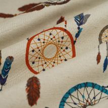 Tissu bachette Linen look attrape rêve multicolore - MT - Mondial Tissus