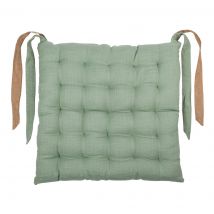 Galette de chaise Essentiel verte - MT - Mondial Tissus