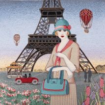 Carré jacquard tour Eiffel - MT - Mondial Tissus