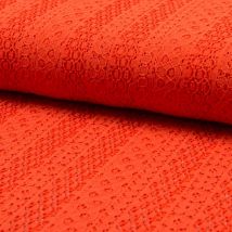Tissu dentelle Jupiter orange - Mondial Tissus