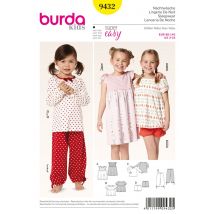 Patron burda 9432 kids lingerie de nuit - Burda - Mondial Tissus