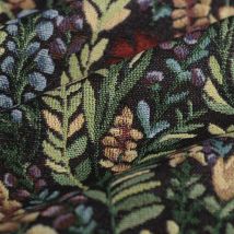 Tissu jacquard Dilleta noir - MT - Mondial Tissus