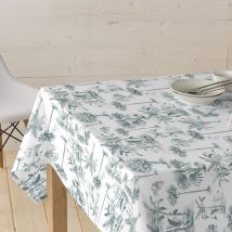 Tissu enduit pour nappe palmiers - Mondial Tissus
