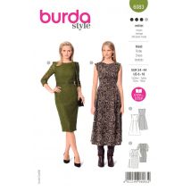Patron Burda 6083 - robe festive à jupe ample / robe fourreau en dentelle - Burda - Mondial Tissus