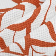 Tissu nid d'abeille léger orange Sophie Ferjani - MT - Mondial Tissus
