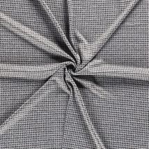 Jersey polyester gris pied de poule