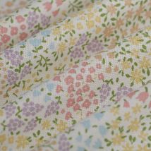 Tissu bachette flower sunshine pastel - Mondial Tissus