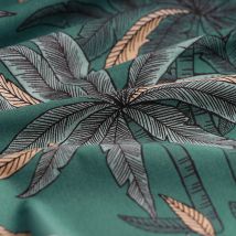 Tissu toile a draps Palmiers vert - MT - Mondial Tissus