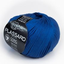 Pelote de fil à tricoter Gong bleu roi N°22  Plassard - Plassard - Mondial Tissus
