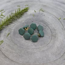 Lot de 5 Boutons Quartz vert cactus 10 mm - Atelier Brunette - Atelier Brunette - Mondial Tissus