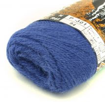 Pelote de fil à tricoter Alpaga bleu indigo 180m - Plassard