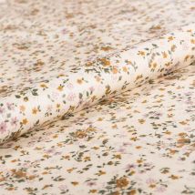 Tissu nappe coton enduit fleurs crème - AU Maison - A.U Maison - Mondial Tissus