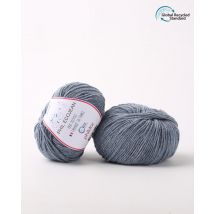 Pelote de fil à tricoter Ecojean bleu gris - Phildar